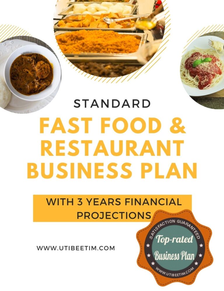 Fast Food and Restaurant Business Plan with 3 years Financial ...