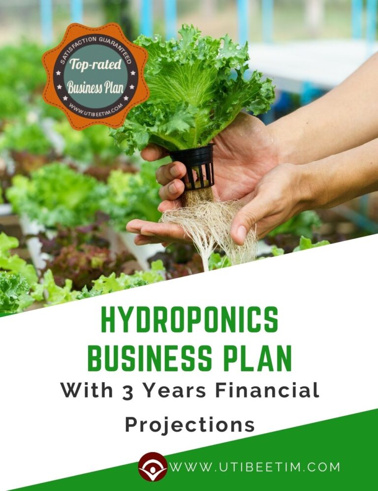 Hydroponics Business Plan with 3 Years Financial Projections Utibe