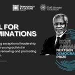 Kofi Annan NextGen Democracy Prize ($10,000)