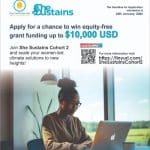 She Sustains Program for Women Startups Cohort 2 ($10k Grants)