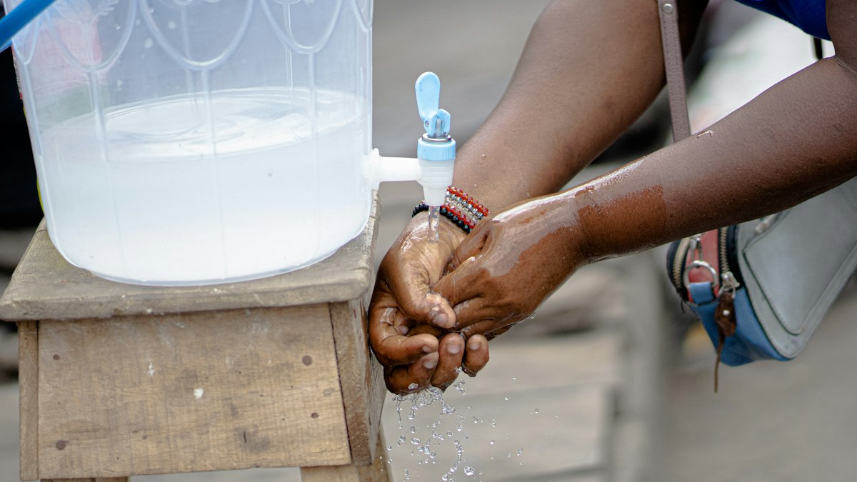 Pure water sachet hawker in Nigeria