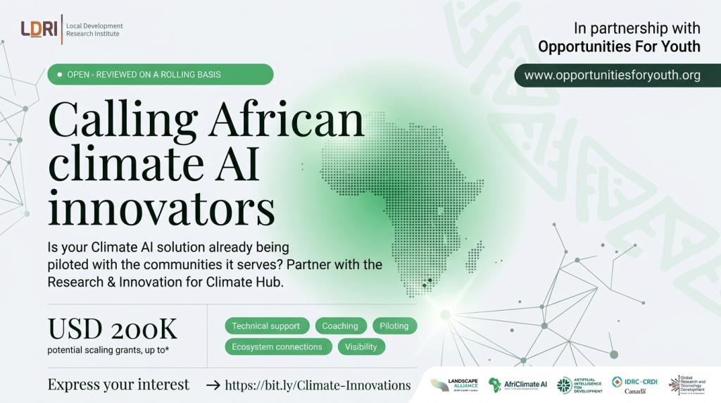 RICH Hub 2026 climate AI innovation support and grants announcement graphic