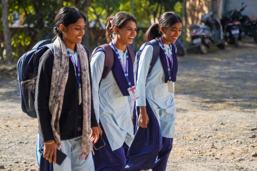 Girls walking to a training institute, UNICEF Femtech Ventures 2026